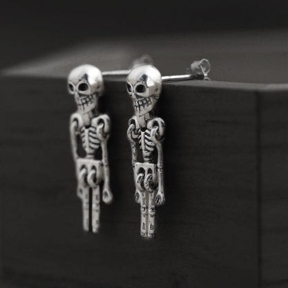 Skeleton Earrings in Sterling Silver