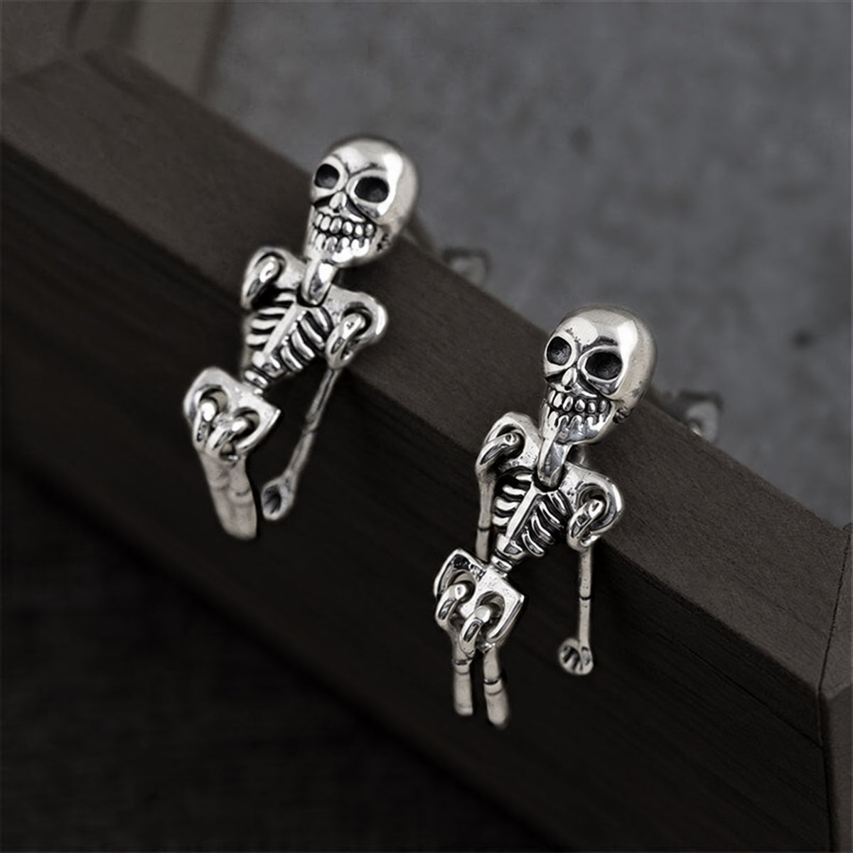 Skeleton Earrings in Sterling Silver