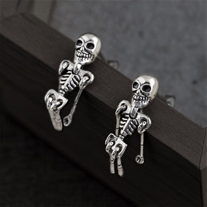 Skeleton Earrings in Sterling Silver