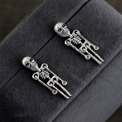 Skeleton Earrings in Sterling Silver