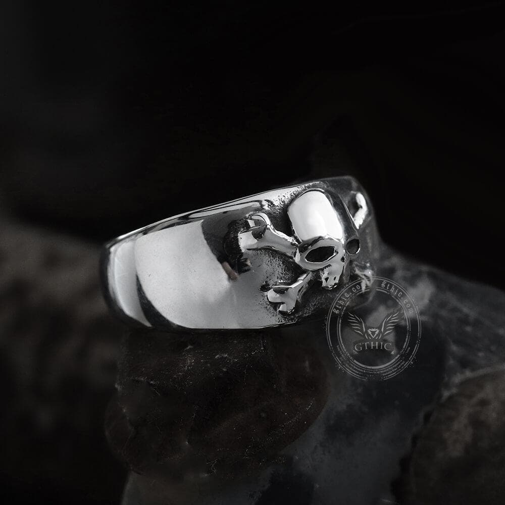 Skull and Crossbones Stainless Steel Ring