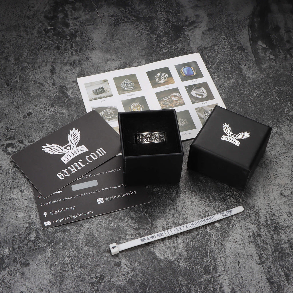 Skull Badass Stainless Steel Band Ring