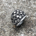 Skull Gathering Stainless Steel Ring