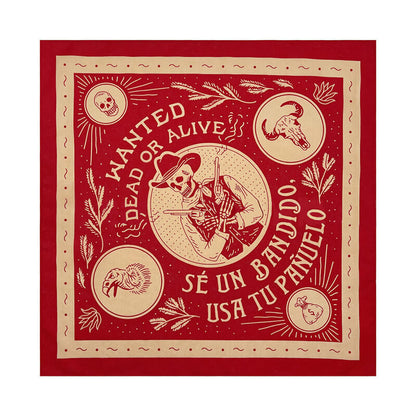 Skull Head Cotton Square Scarf