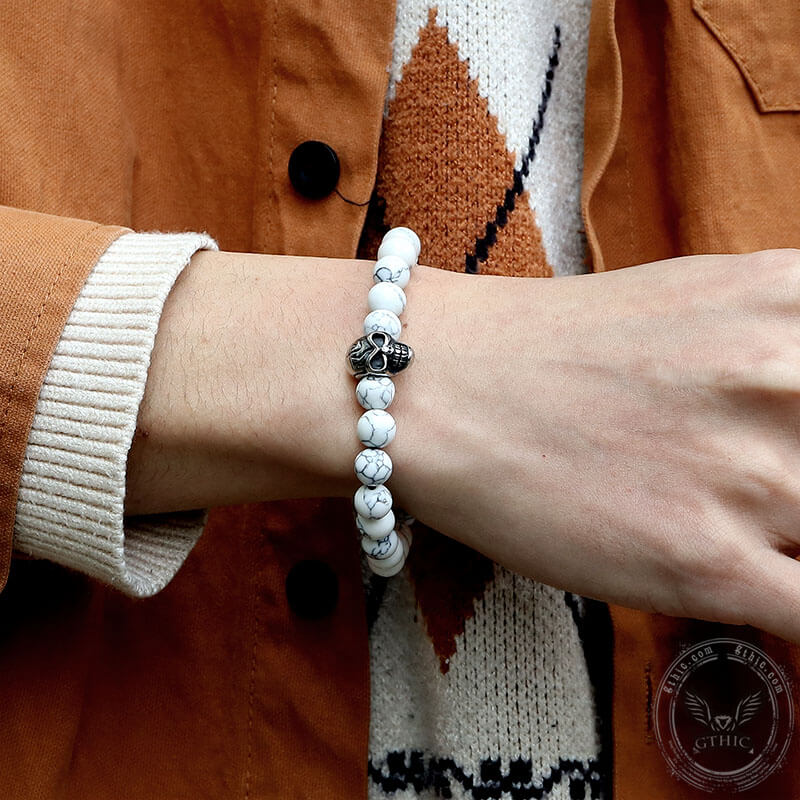 Skull Stainless Steel Beads Bracelet