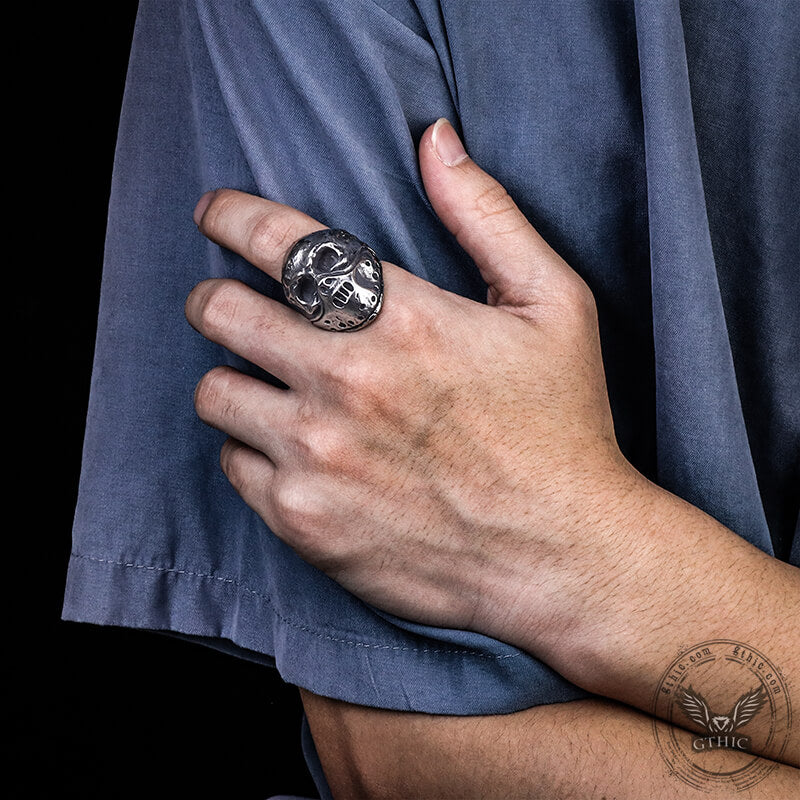 Hannibal Mask Ring in Stainless Steel