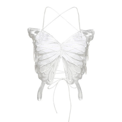 Slim Fit Sexy Lace-Up Backless Butterfly Strappy Vest