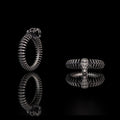 Snake Skeleton Sterling Silver Gothic Biker Ring