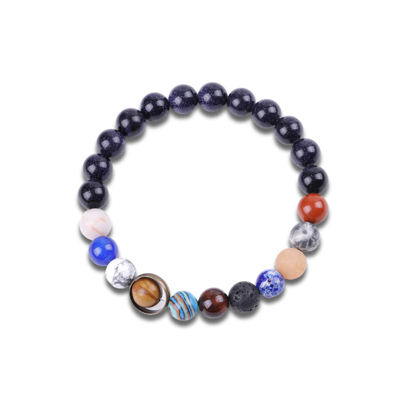 Solar System Natural Stone Beaded Bracelet