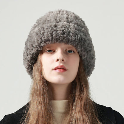 Solid Color Fluffy Beanie Hat