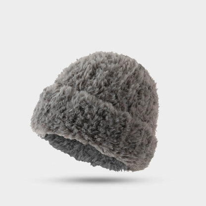 Solid Color Fluffy Beanie Hat