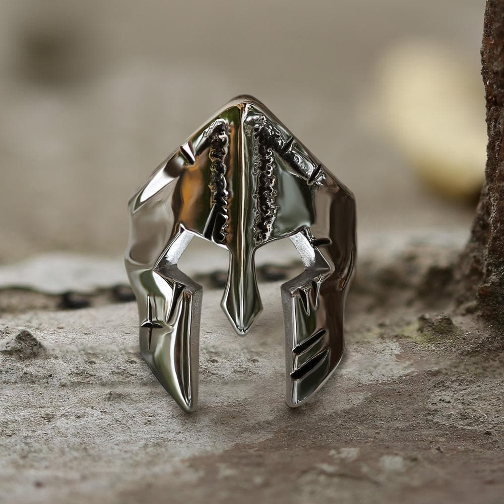 Spartan Helmet Ring in Stainless Steel