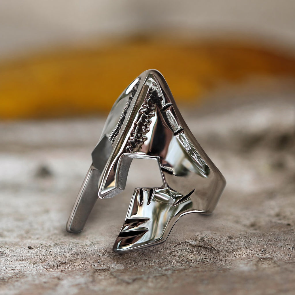 Spartan Helmet Ring in Stainless Steel