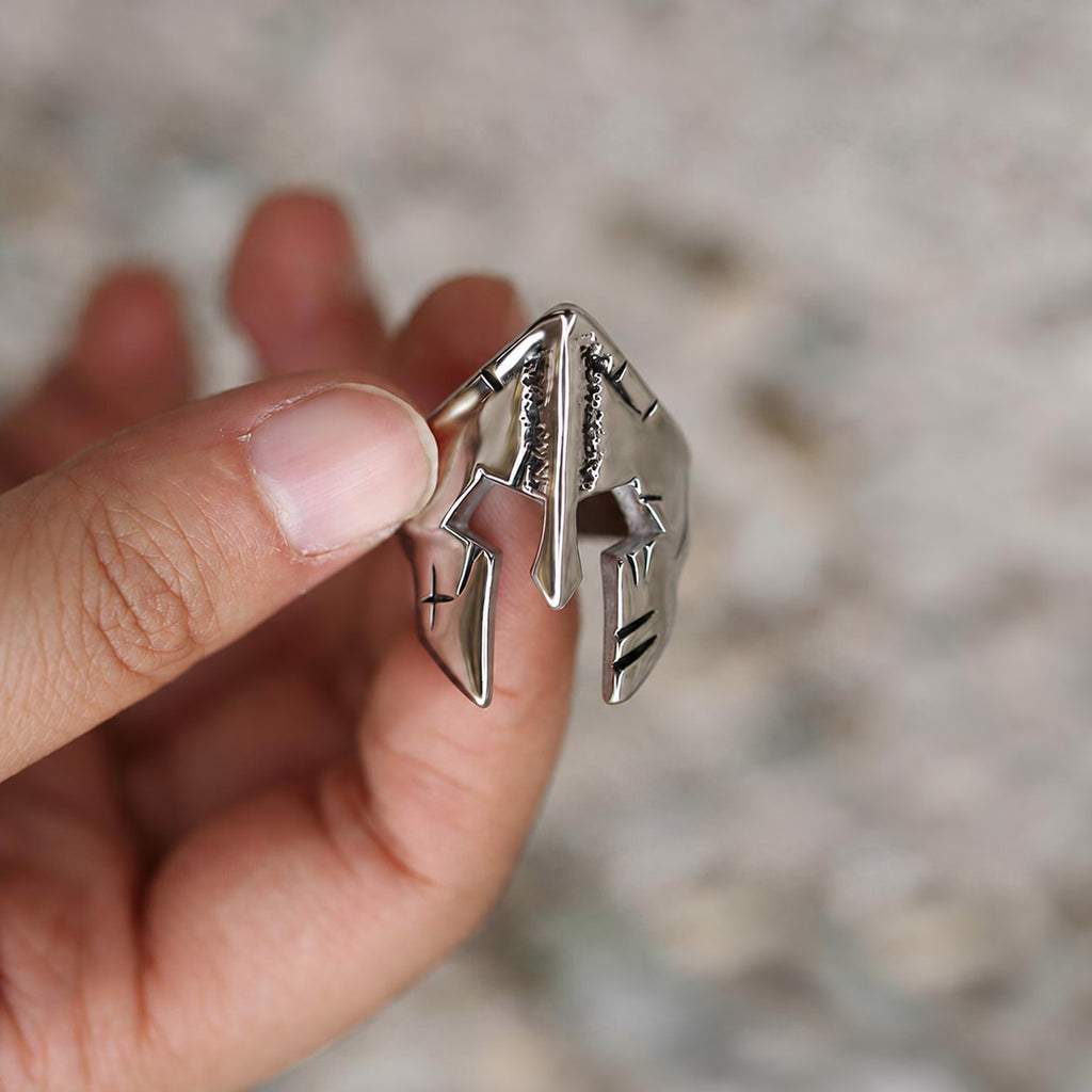 Spartan Helmet Ring in Stainless Steel