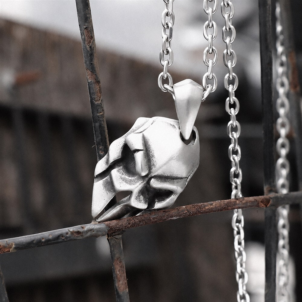Spartan Warrior Helmet Pendant in Stainless Steel