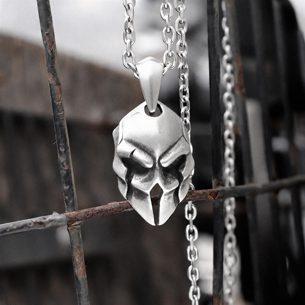 Spartan Warrior Helmet Pendant in Stainless Steel