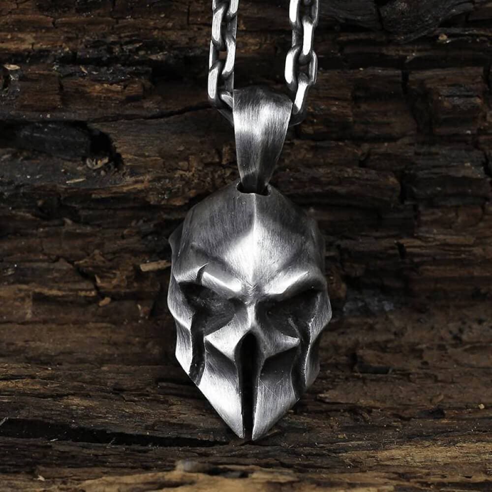 Spartan Warrior Helmet Pendant in Stainless Steel