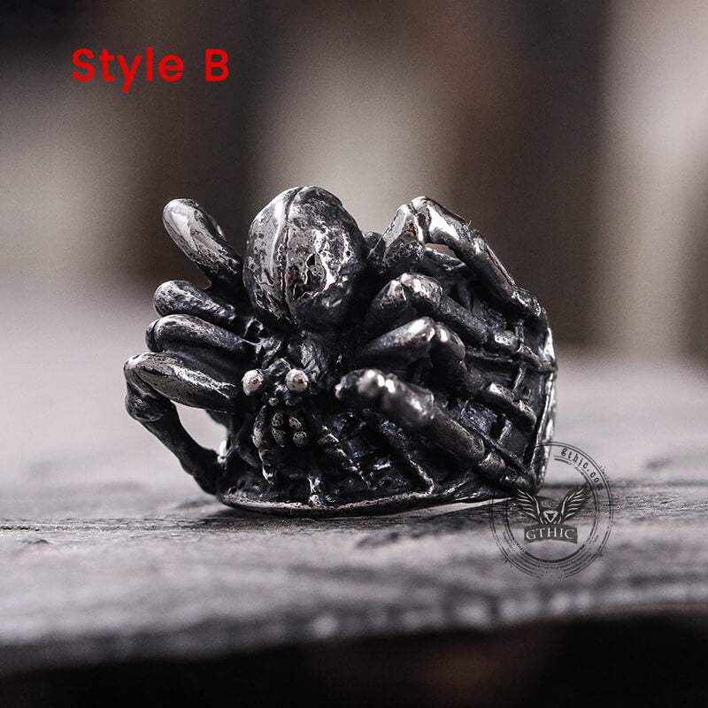 Spider Animal Ring in Stainless Steel