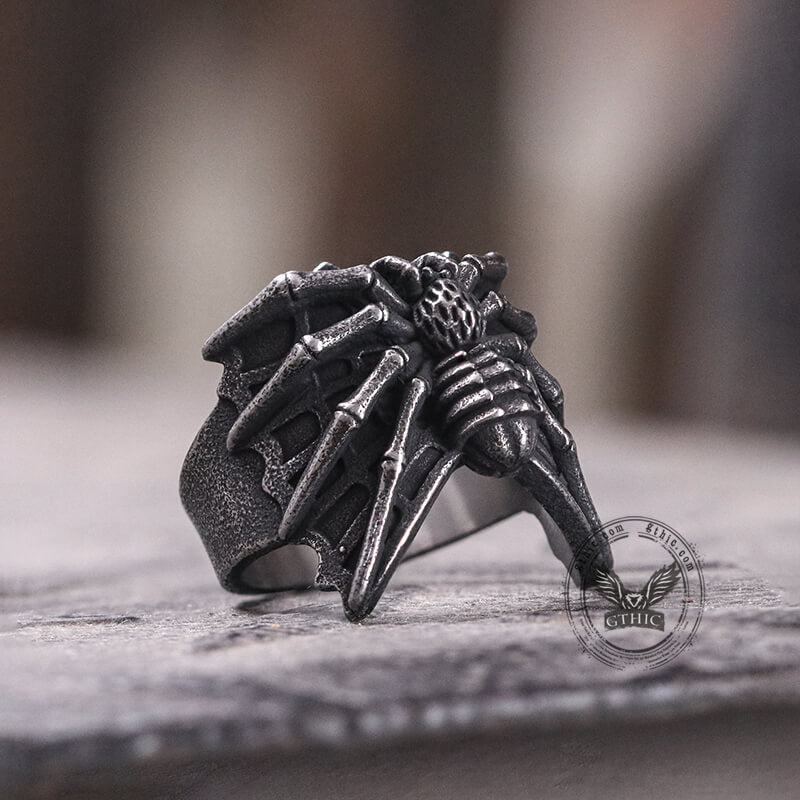 Spider Animal Ring in Stainless Steel