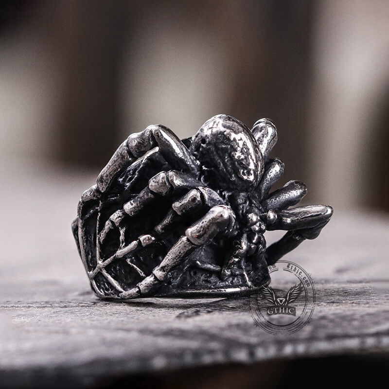 Spider Animal Ring in Stainless Steel