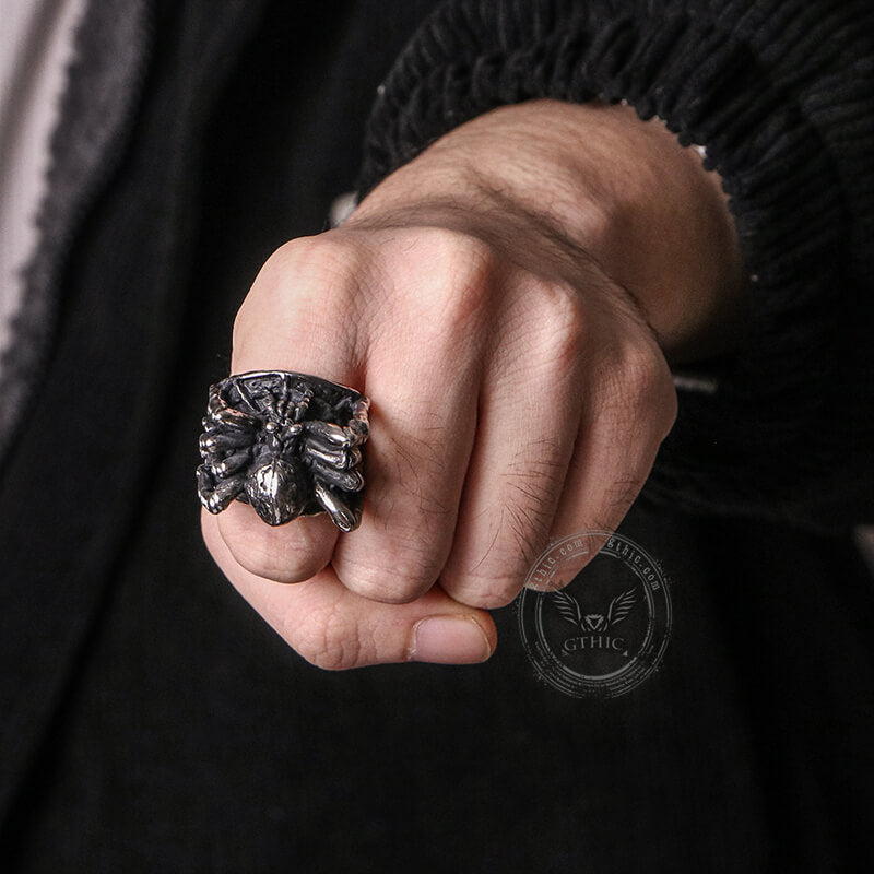 Spider Animal Ring in Stainless Steel