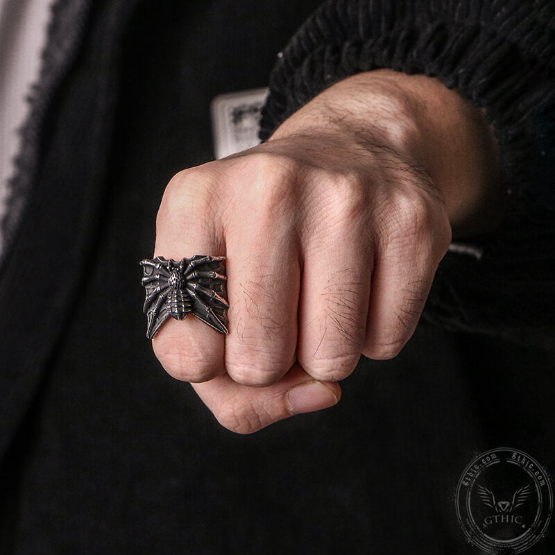 Spider Animal Ring in Stainless Steel