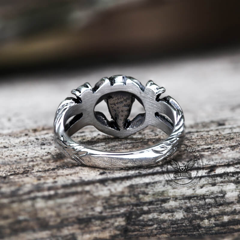 Spider Thorns Stainless Steel Skull Ring