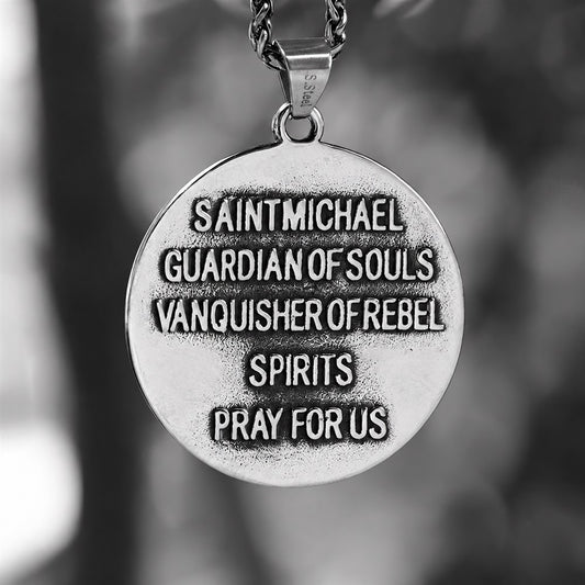 St. Michael Pendant in Stainless Steel