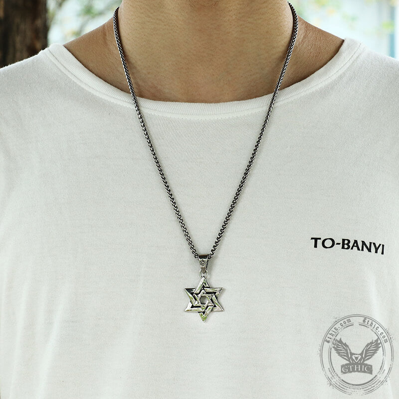 Star of David Pendant in Stainless Steel