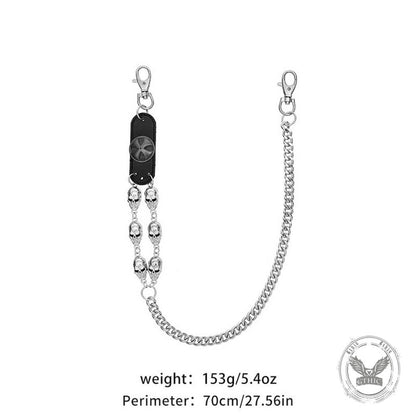 Street Punk Style Skull Biker Alloy Pants Chain