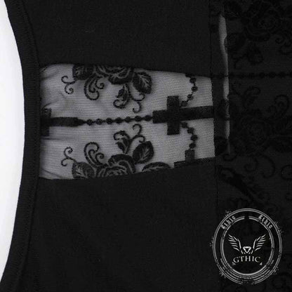 Street Style Cross Hollow Perspective All-Match Top