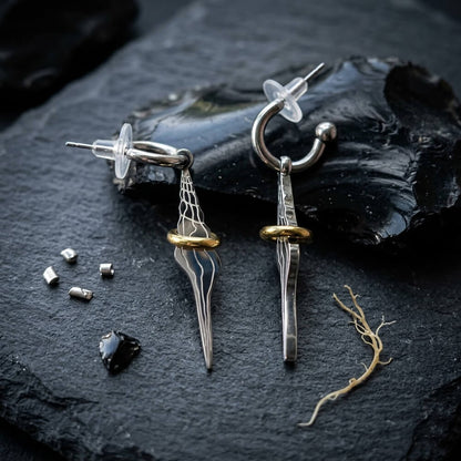 Stylish Unique Stainless Steel Conch Drop Earrings