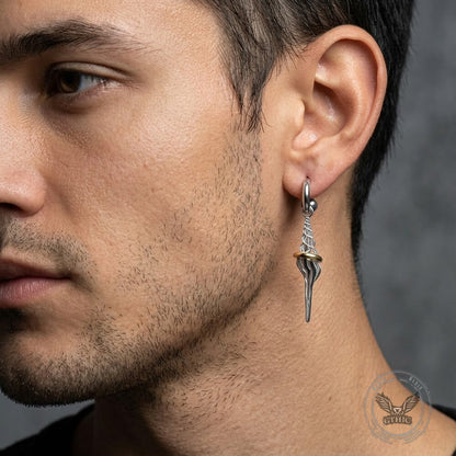 Stylish Unique Stainless Steel Conch Drop Earrings