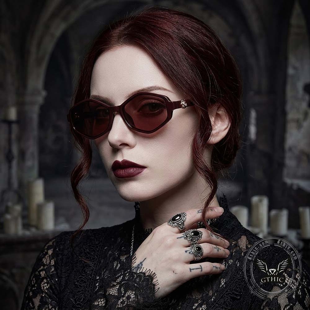 Stylish Versatile Polygonal Gradient PC Sunglasses