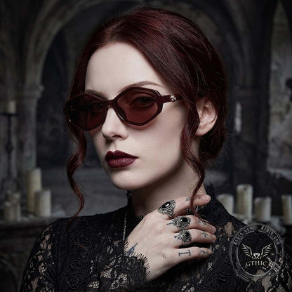 Stylish Versatile Polygonal Gradient PC Sunglasses