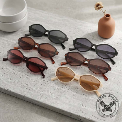Stylish Versatile Polygonal Gradient PC Sunglasses