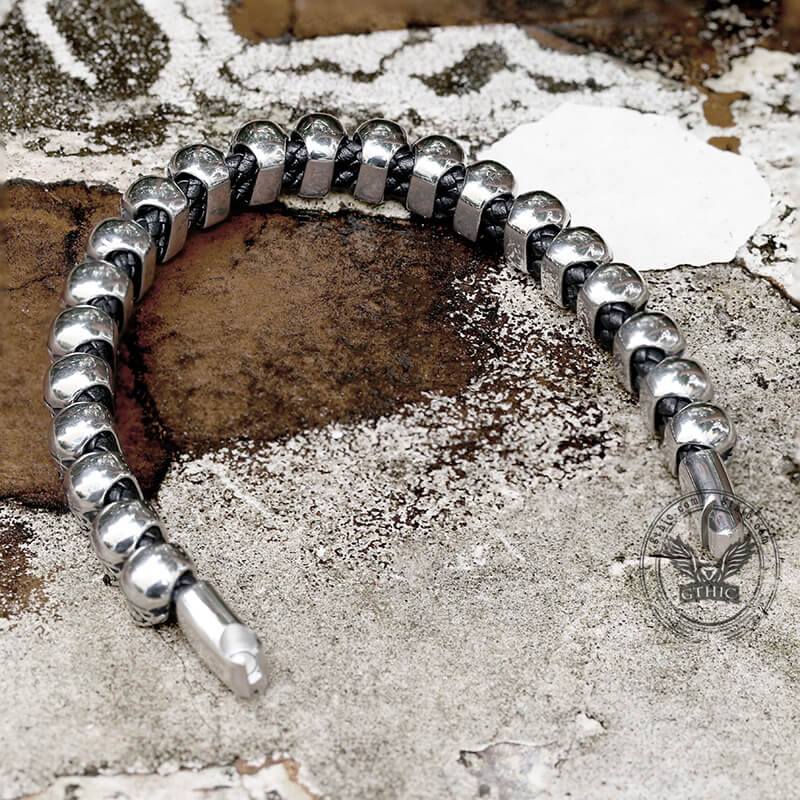 Surrounded Skulls Bracelet in Stainless Steel