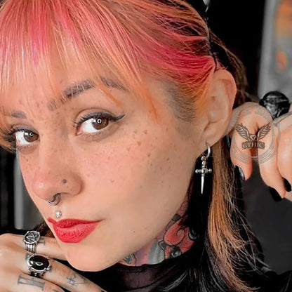 Sword Skull Earring in Stainless Steel