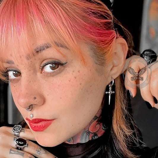Sword Skull Earring in Stainless Steel