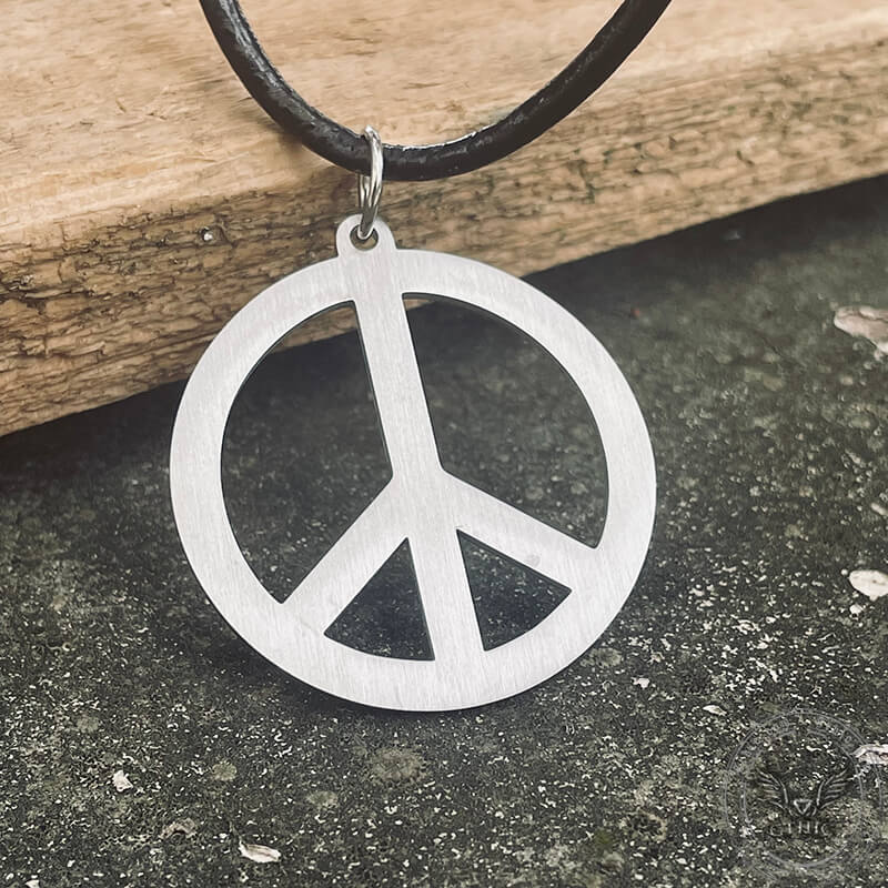 Symbol Of Peace Pendant in Stainless Steel