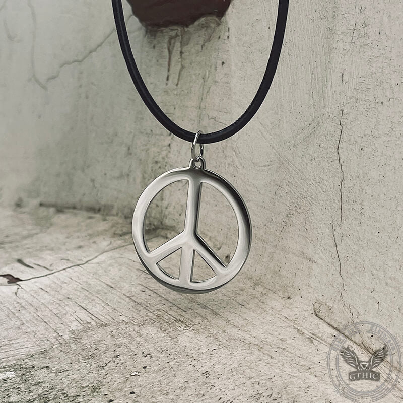 Symbol Of Peace Pendant in Stainless Steel