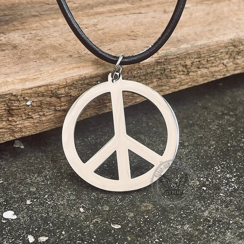 Symbol Of Peace Pendant in Stainless Steel