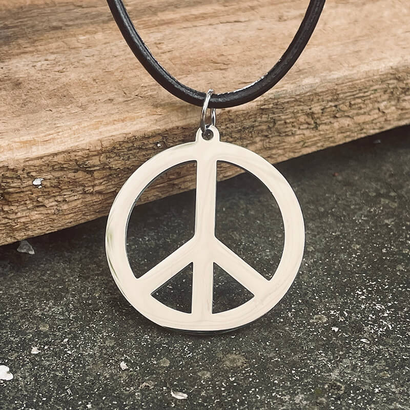 Symbol Of Peace Pendant in Stainless Steel