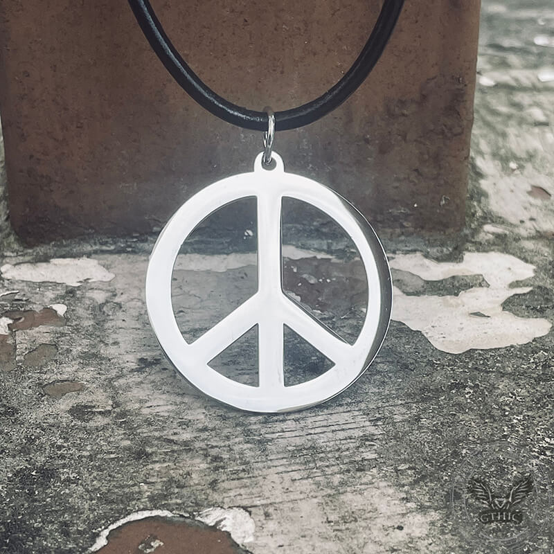 Symbol Of Peace Pendant in Stainless Steel