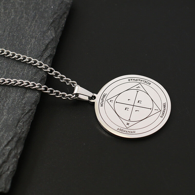 The Key of Solomon Pentacle of Jupiter Necklace in Stainless Steel