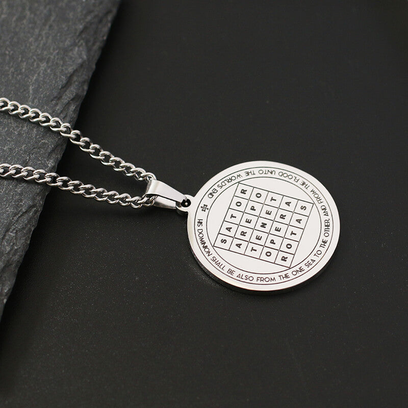 The Key of Solomon Pentacle of Jupiter Necklace in Stainless Steel