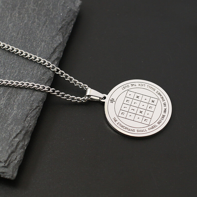 The Key of Solomon Pentacle of Jupiter Necklace in Stainless Steel
