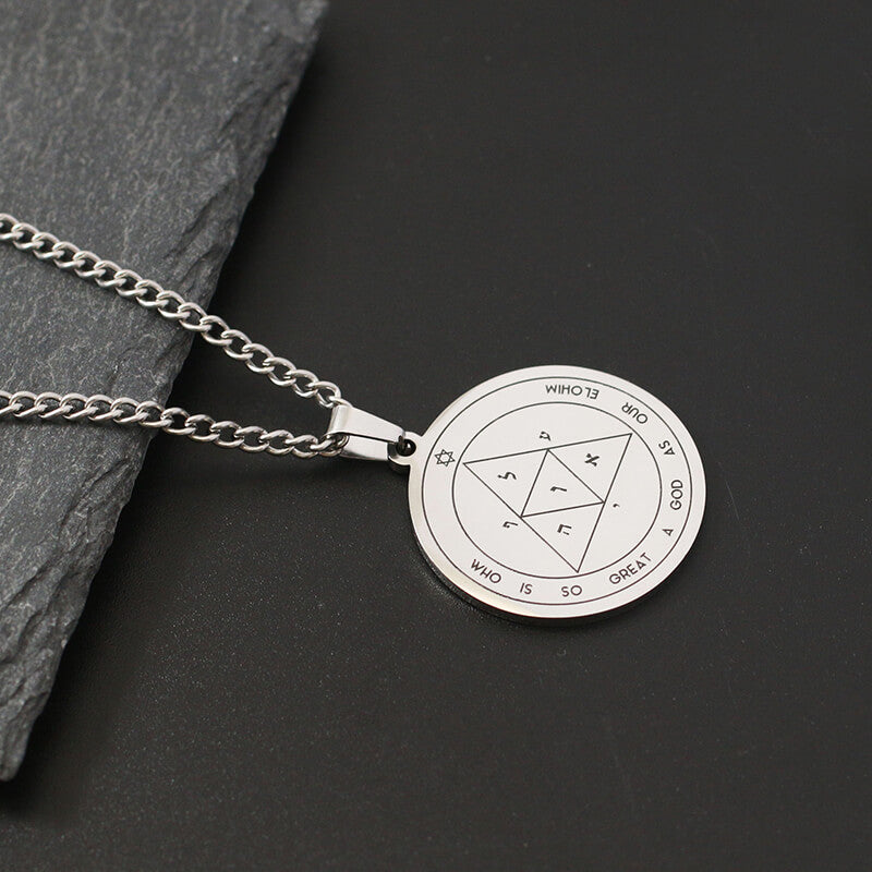 The Key of Solomon Pentacle of Jupiter Necklace in Stainless Steel