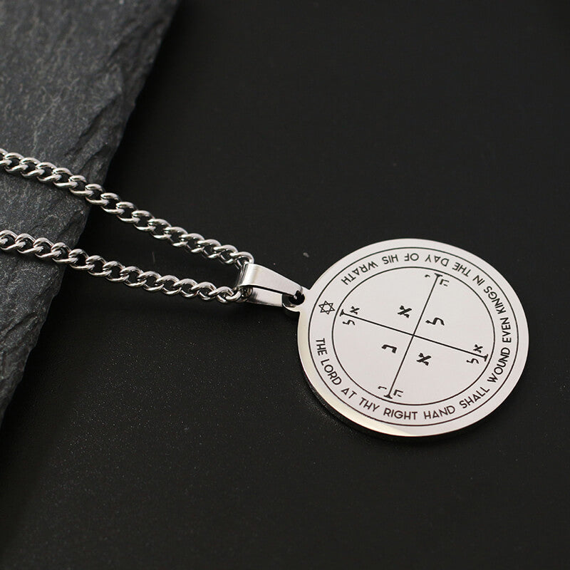The Key of Solomon Pentacle of Jupiter Necklace in Stainless Steel