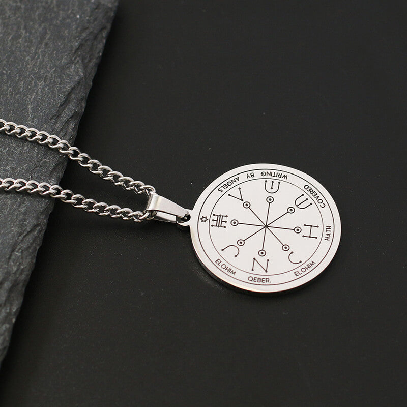The Key of Solomon Pentacle of Jupiter Necklace in Stainless Steel